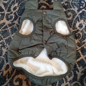 Green Quilted Dog Jacket